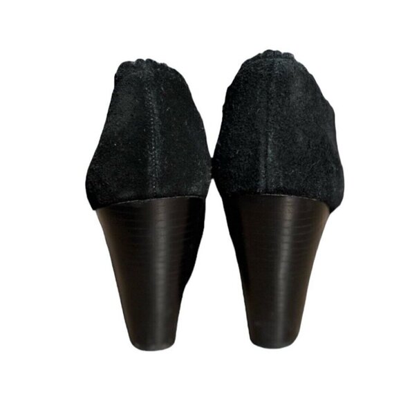 🌻 Jack Rogers "Olivia” Black Suede Wedge Booties Boots Women’s Size 8. - Picture 2 of 8